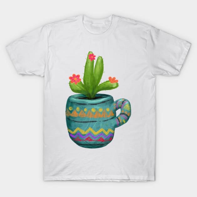 CUPPA CACTUS | Southwestern Style by Cherie's Art(c)2021 T-Shirt by CheriesArt